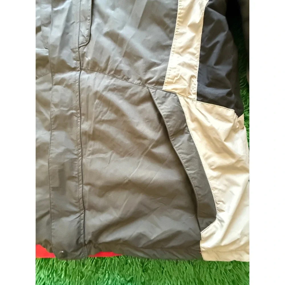 Columbia Interchange Jacket Mens L Grey Red Excellent Omni-Tech Waterproof Shell
